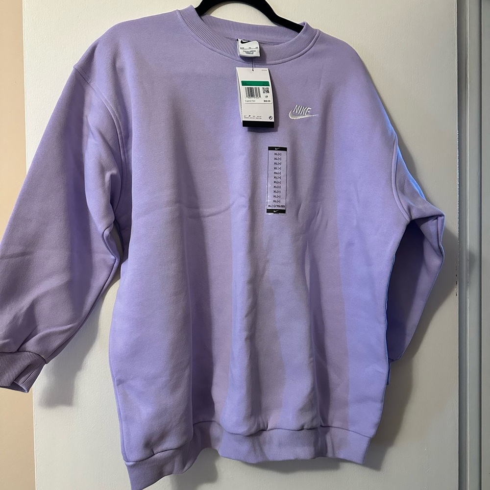 Nike Lavender Sportswear Club Fleece  Sweatshirt